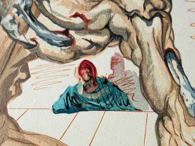 Salvador DALI : Divine Comédie, Enfer 29, Les falsificateurs, Gravure sur bois originale (photo de détail 4) - Crédit photo : Galerie Art.Paris