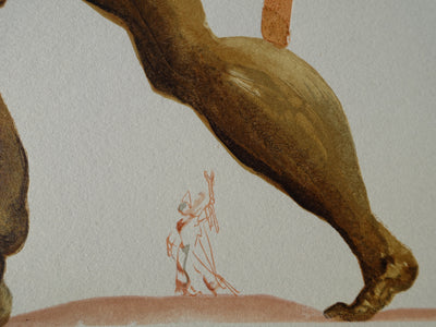 Salvador DALI : Divine Comédie, Enfer 33, Les traitres envers leurs hôtes, Gravure sur bois originale (photo de détail 5) - Crédit photo : Galerie Art.Paris