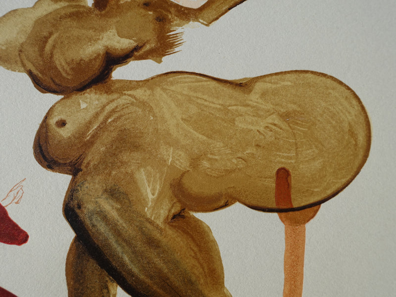 Salvador DALI : Divine Comédie, Enfer 33, Les traitres envers leurs hôtes, Gravure sur bois originale (photo de détail 6) - Crédit photo : Galerie Art.Paris