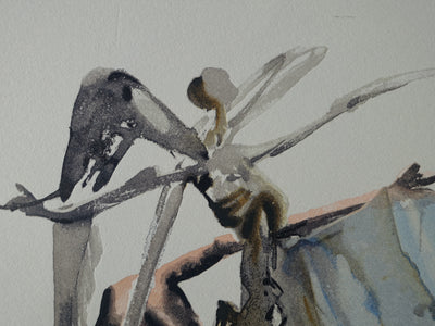Salvador DALI : Divine Comédie, Purgatoire 4, Les négligents, Gravure sur bois originale (photo de détail 3) - Crédit photo : Galerie Art.Paris