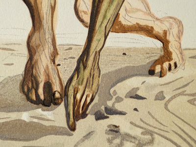 Salvador DALI : Divine Comédie, Purgatoire 7, Les princes de la vallée fleurie, Gravure sur bois originale (photo de détail 5) - Crédit photo : Galerie Art.Paris