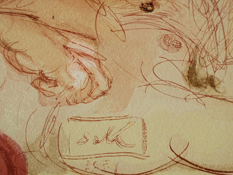 Salvador DALI : Divine Comédie, Purgatoire 9, Le songe, Gravure sur bois originale (photo de détail 2) - Crédit photo : Galerie Art.Paris