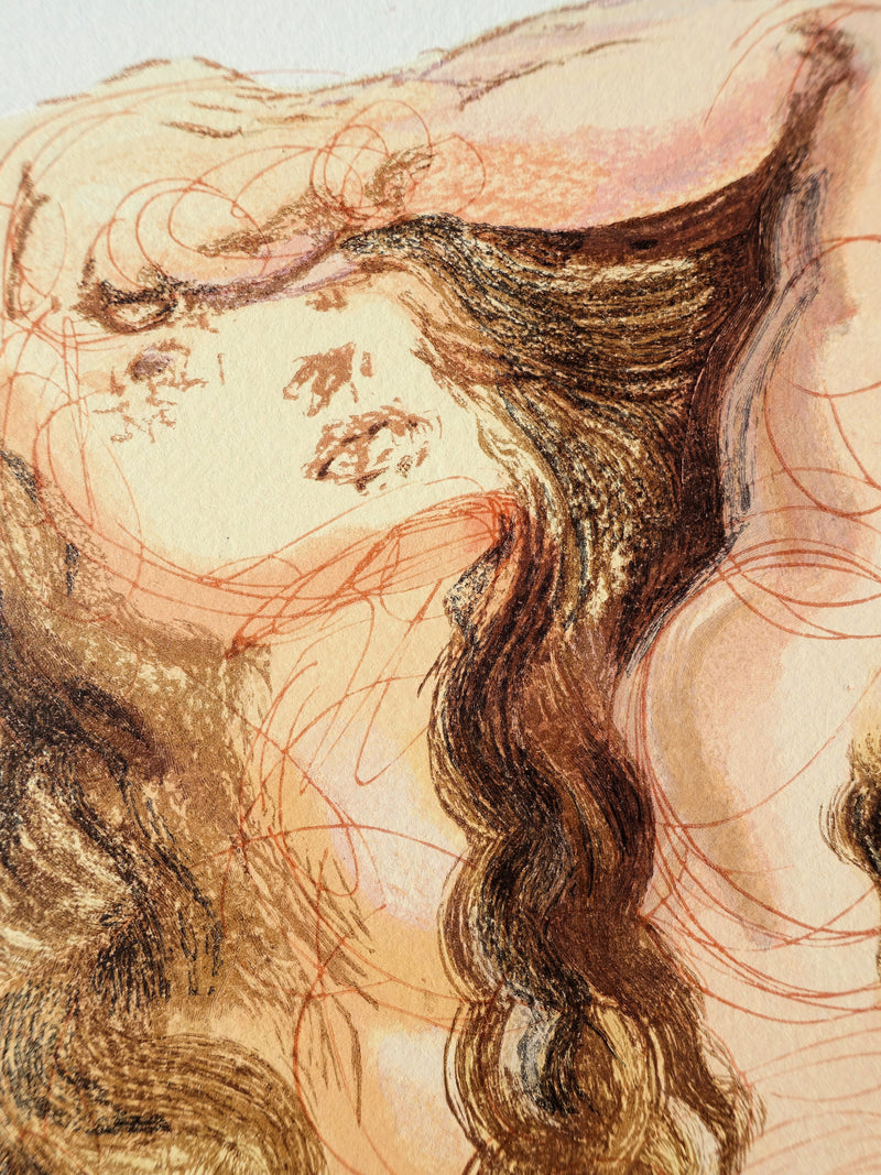 Salvador DALI : Divine Comédie, Purgatoire 9, Le songe, Gravure sur bois originale (photo de détail 5) - Crédit photo : Galerie Art.Paris