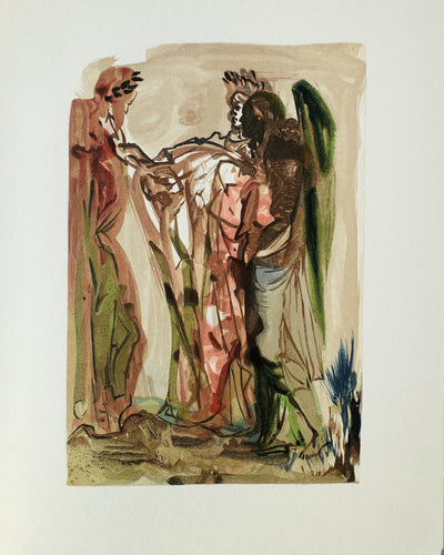 Salvador DALI : Divine Comédie, Purgatoire 11, Les orgueilleux, Gravure sur bois originale (vue générale) - Crédit photo : Galerie Art.Paris