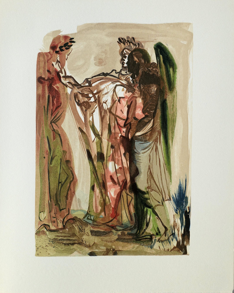 Salvador DALI : Divine Comédie, Purgatoire 11, Les orgueilleux, Gravure sur bois originale (vue générale) - Crédit photo : Galerie Art.Paris