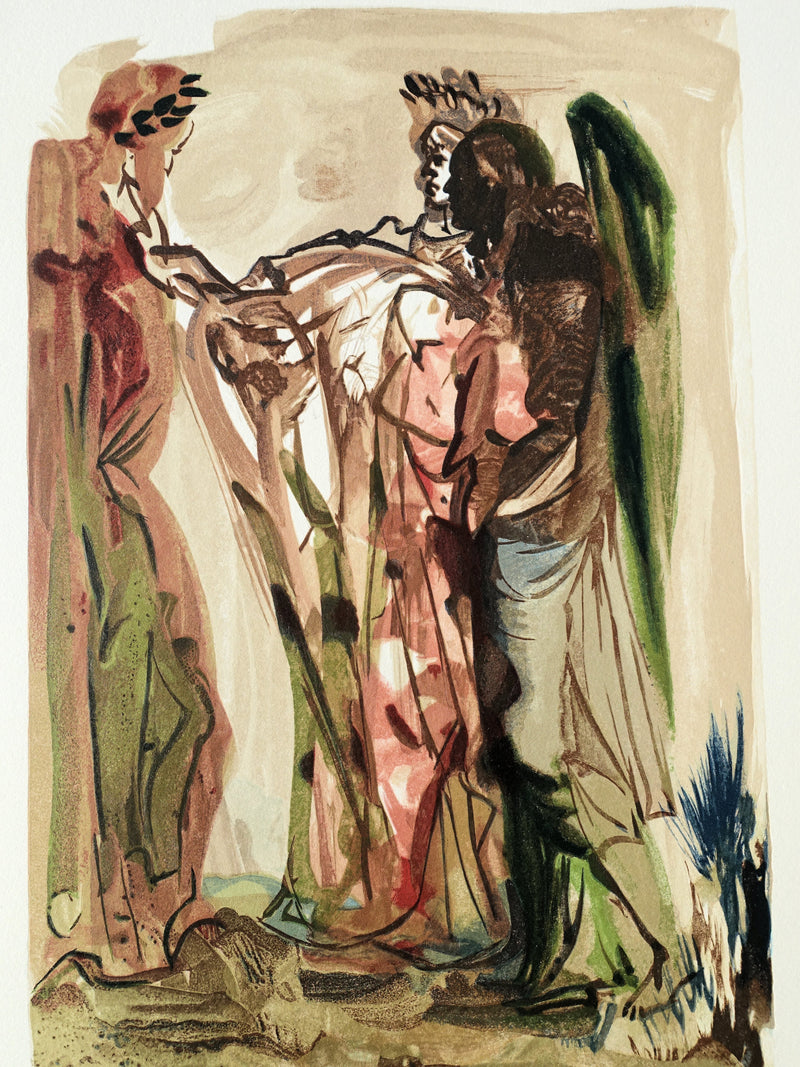 Salvador DALI : Divine Comédie, Purgatoire 11, Les orgueilleux, Gravure sur bois originale (photo de détail 2) - Crédit photo : Galerie Art.Paris