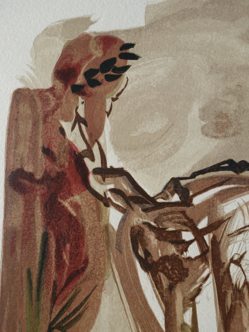 Salvador DALI : Divine Comédie, Purgatoire 11, Les orgueilleux, Gravure sur bois originale (photo de détail 3) - Crédit photo : Galerie Art.Paris