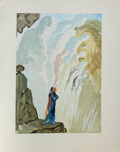 Salvador DALI : Divine Comédie, Purgatoire 12, La beauté des sculptures, Gravure sur bois originale (vue générale) - Crédit photo : Galerie Art.Paris