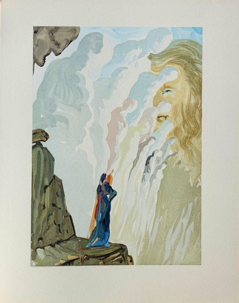Salvador DALI : Divine Comédie, Purgatoire 12, La beauté des sculptures, Gravure sur bois originale (vue générale) - Crédit photo : Galerie Art.Paris