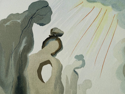 Salvador DALI : Divine Comédie, Purgatoire 13, La seconde corniche, Gravure sur bois originale (photo de détail 4) - Crédit photo : Galerie Art.Paris