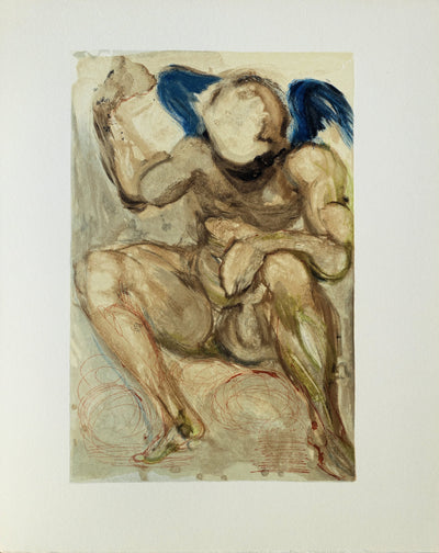 Salvador DALI : Divine Comédie, Purgatoire 15, L'envie, Gravure sur bois originale (vue générale) - Crédit photo : Galerie Art.Paris