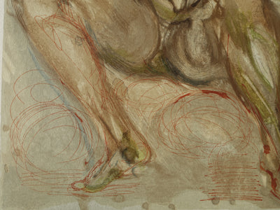 Salvador DALI : Divine Comédie, Purgatoire 15, L'envie, Gravure sur bois originale (photo de détail 5) - Crédit photo : Galerie Art.Paris