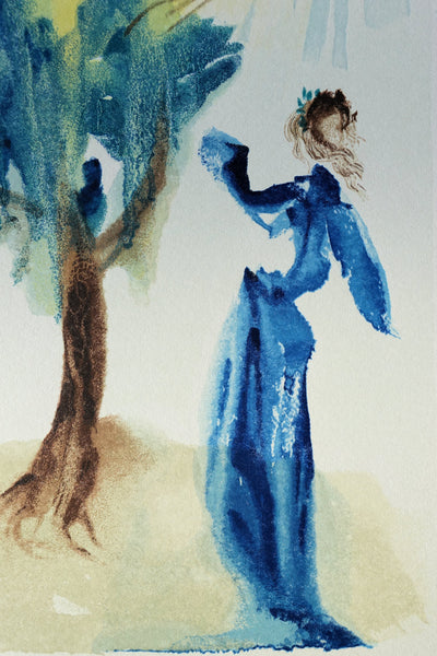 Salvador DALI : Divine Comédie, Purgatoire 24, L'arbre du châtiment, Gravure sur bois originale (photo de détail 4) - Crédit photo : Galerie Art.Paris