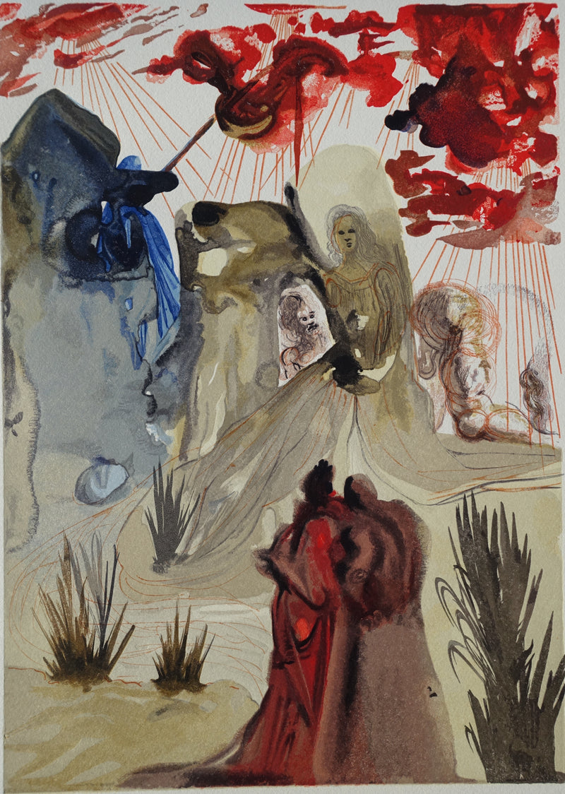 Salvador DALI : Divine Comédie, Purgatoire 28, La forêt divine, Gravure sur bois originale (photo de détail 2) - Crédit photo : Galerie Art.Paris