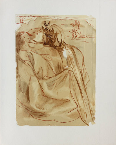Salvador DALI : Divine Comédie, Purgatoire 30, L'annonce d'un grand événement, Gravure sur bois originale (vue générale) - Crédit photo : Galerie Art.Paris