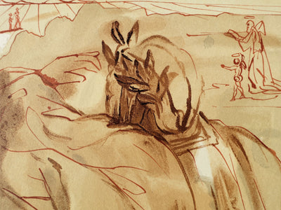 Salvador DALI : Divine Comédie, Purgatoire 30, L'annonce d'un grand événement, Gravure sur bois originale (photo de détail 3) - Crédit photo : Galerie Art.Paris
