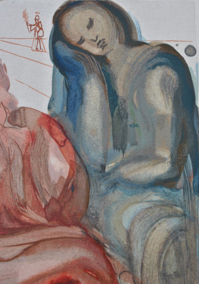 Salvador DALI : Divine Comédie, Purgatoire 31, La confession de Dante, Gravure sur bois originale (photo de détail 5) - Crédit photo : Galerie Art.Paris