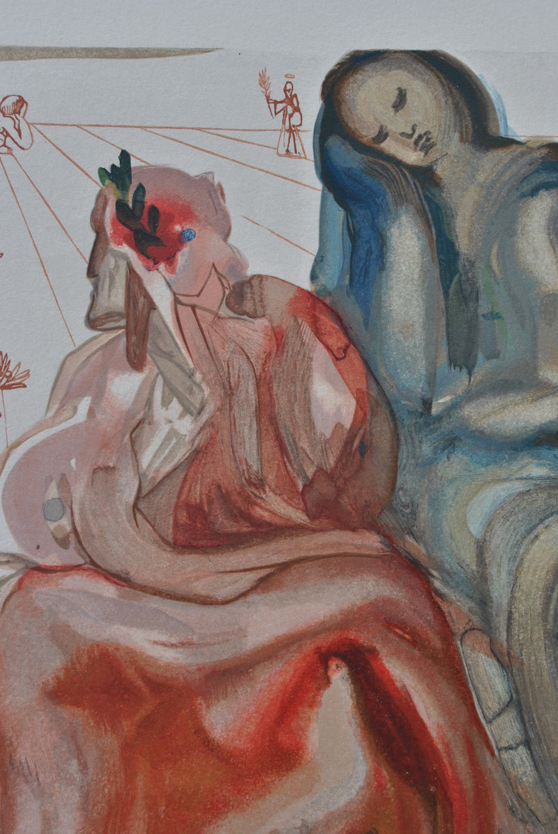 Salvador DALI : Divine Comédie, Purgatoire 31, La confession de Dante, Gravure sur bois originale (photo de détail 3) - Crédit photo : Galerie Art.Paris