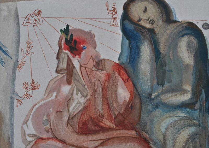 Salvador DALI : Divine Comédie, Purgatoire 31, La confession de Dante, Gravure sur bois originale (photo de détail 6) - Crédit photo : Galerie Art.Paris