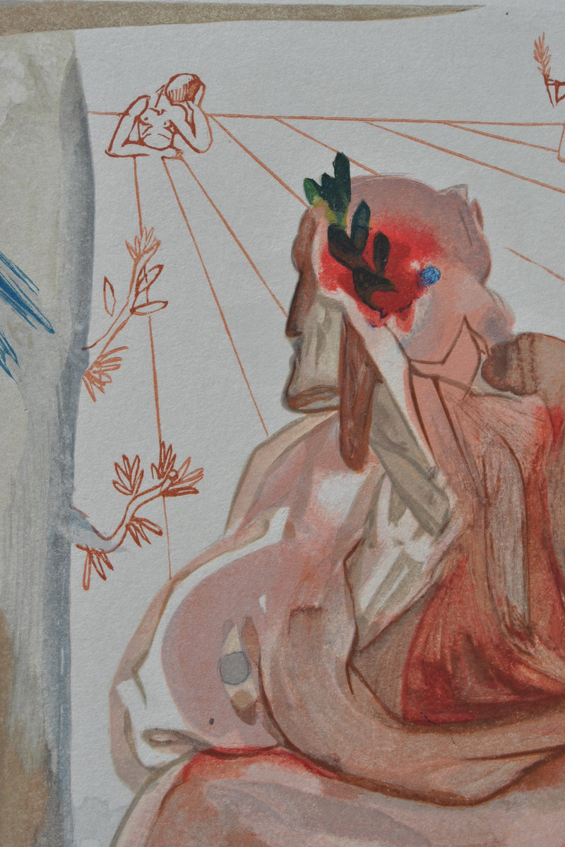 Salvador DALI : Divine Comédie, Purgatoire 31, La confession de Dante, Gravure sur bois originale (photo de détail 4) - Crédit photo : Galerie Art.Paris