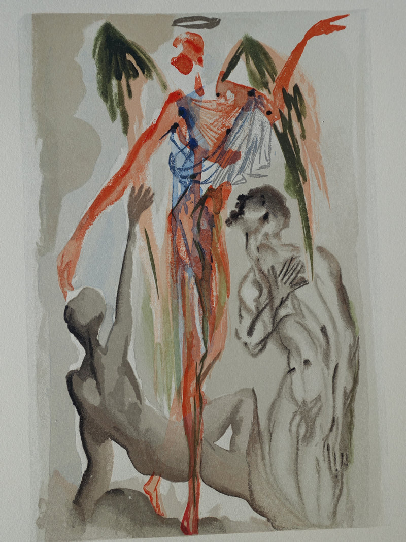 Salvador DALI : Divine Comédie, Purgatoire 32, La confession de Dante, Gravure sur bois originale (photo de détail 2) - Crédit photo : Galerie Art.Paris