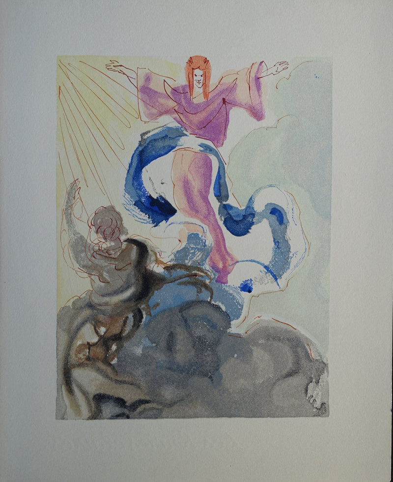 Salvador DALI : Divine Comédie, Paradis 3, Le premier ciel, Gravure sur bois originale (vue générale) - Crédit photo : Galerie Art.Paris