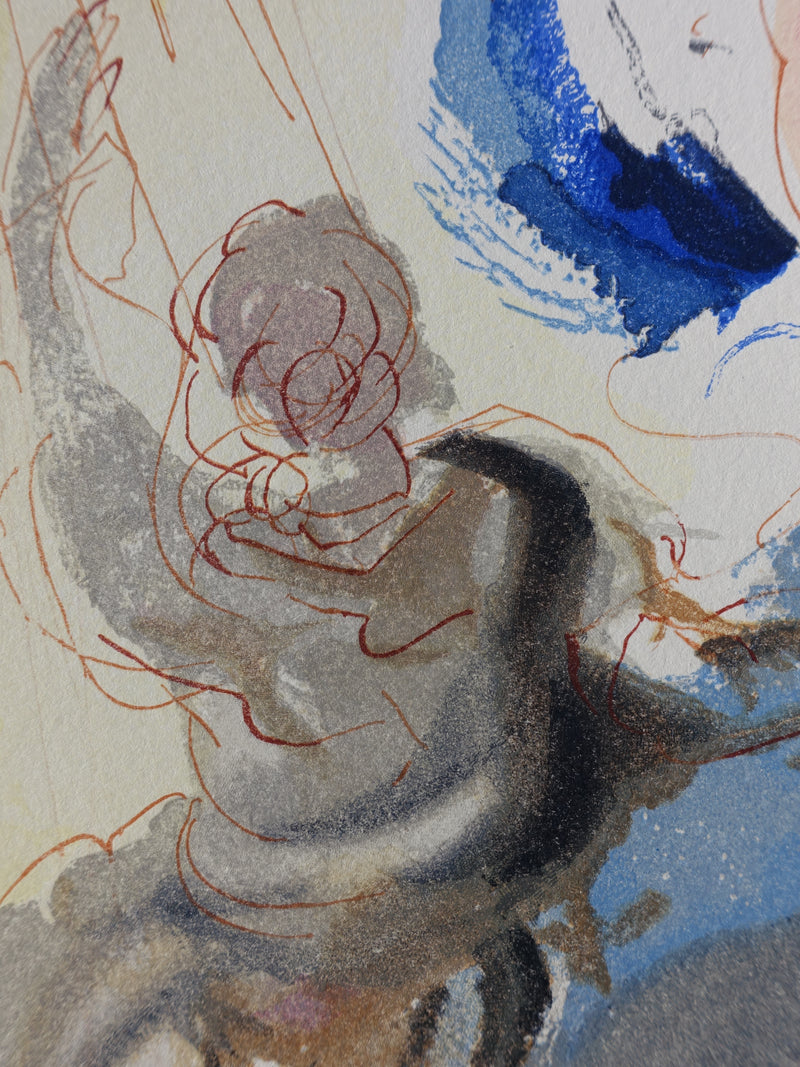 Salvador DALI : Divine Comédie, Paradis 3, Le premier ciel, Gravure sur bois originale (photo de détail 4) - Crédit photo : Galerie Art.Paris