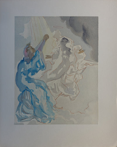 Salvador DALI : Divine Comédie, Paradis 5, Nouvel aspect de Béatrice, Gravure sur bois originale (vue générale) - Crédit photo : Galerie Art.Paris