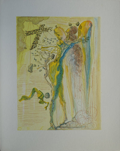 Salvador DALI : Divine Comédie, Paradis 12, L'éclat des corps glorieux, Gravure sur bois originale (vue générale) - Crédit photo : Galerie Art.Paris