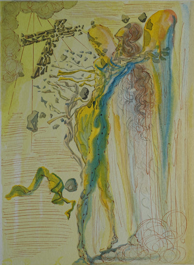 Salvador DALI : Divine Comédie, Paradis 12, L'éclat des corps glorieux, Gravure sur bois originale (photo de détail 2) - Crédit photo : Galerie Art.Paris