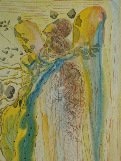 Salvador DALI : Divine Comédie, Paradis 12, L'éclat des corps glorieux, Gravure sur bois originale (photo de détail 4) - Crédit photo : Galerie Art.Paris