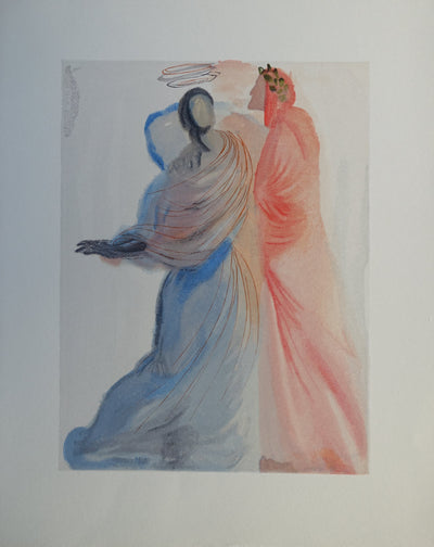 Salvador DALI : Divine Comédie, Paradis 18, La splendeur de Béatrice, Gravure sur bois originale (vue générale) - Crédit photo : Galerie Art.Paris