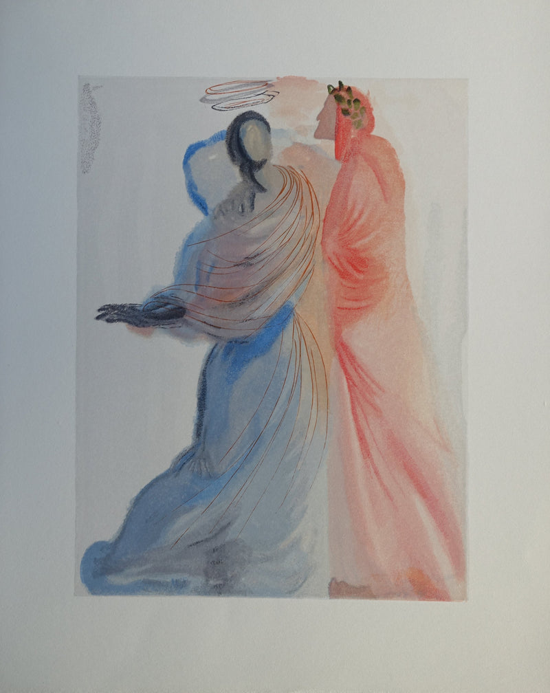 Salvador DALI : Divine Comédie, Paradis 18, La splendeur de Béatrice, Gravure sur bois originale (vue générale) - Crédit photo : Galerie Art.Paris