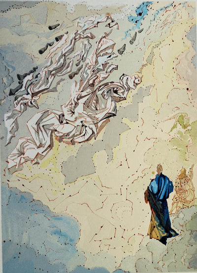 Salvador DALI : Divine Comédie, Paradis 20, Le sixième ciel de Jupiter, Gravure sur bois originale (photo de détail 2) - Crédit photo : Galerie Art.Paris