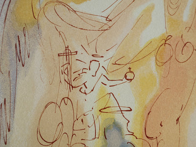 Salvador DALI : Divine Comédie, Paradis 23, Le triomphe du Christ et de la Vierge, Gravure sur bois originale (photo de détail 6) - Crédit photo : Galerie Art.Paris