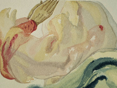 Salvador DALI : Divine Comédie, Paradis 30, Prière à l'Empyrée, Gravure sur bois originale (photo de détail 3) - Crédit photo : Galerie Art.Paris