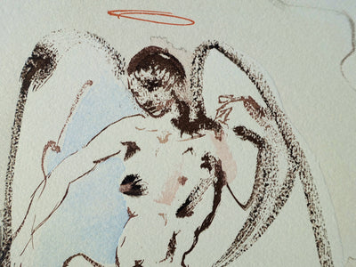 Salvador DALI : Divine Comédie, Paradis 31, L'Archange Gabriel, Gravure sur bois originale (photo de détail 4) - Crédit photo : Galerie Art.Paris