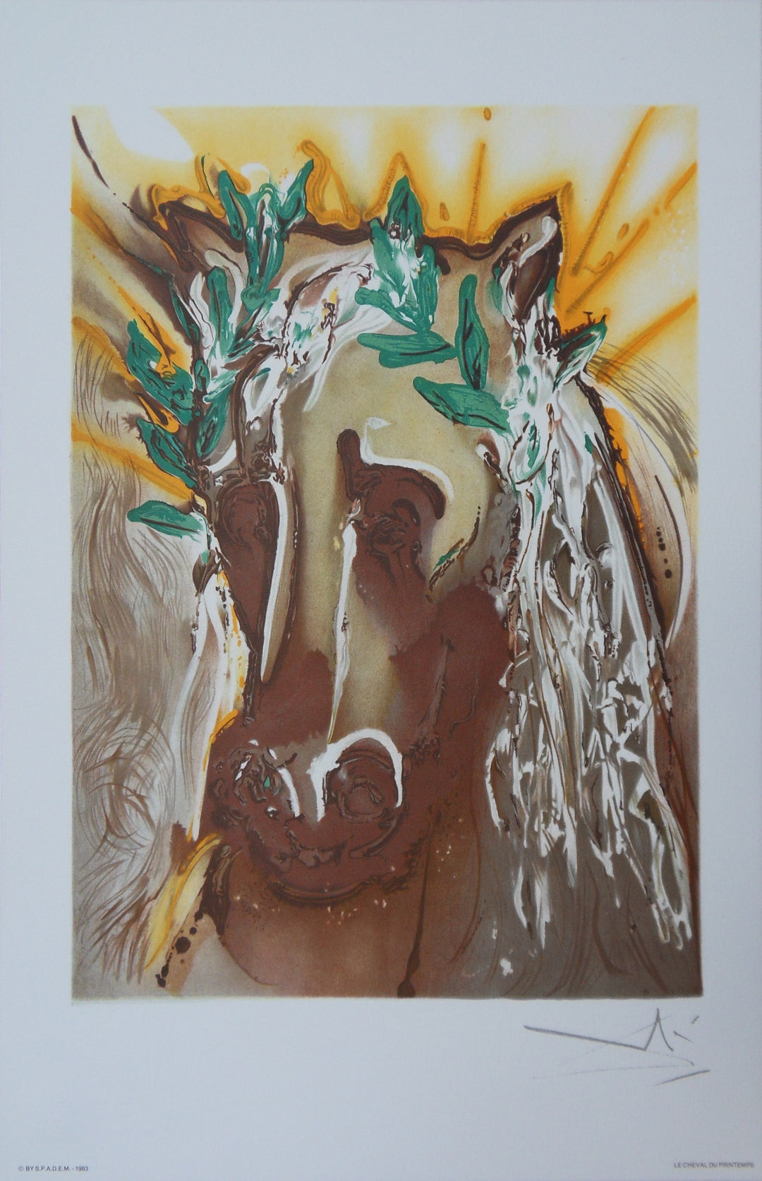 Salvador DALI: Horses, The Spring Horse, Original Lithograph – art