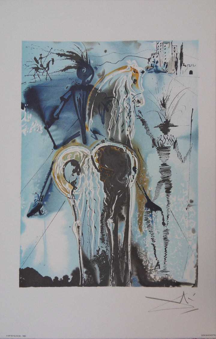 Salvador DALI: Horses, Don Quixote, Original Lithograph – art.paris