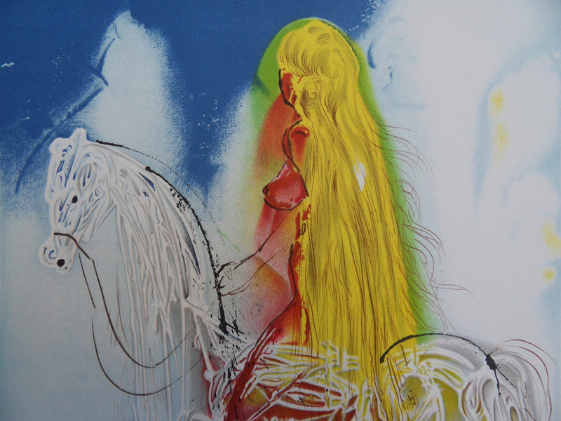 thumbnail image 2 of Salvador Dali 'Lady Godiva' Lithograph - Dalinean Horses Suite - Facsimile Signed - COA 2 of 3