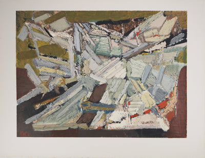 Nicolas DE STAEL : Composition abstraite, Lithographie originale (vue générale) - Crédit photo : Galerie Art.Paris