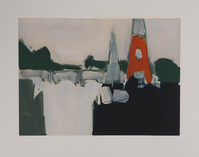 Nicolas DE STAEL : Paris : La Tour Eiffel, Lithographie originale (vue générale) - Crédit photo : Galerie Art.Paris