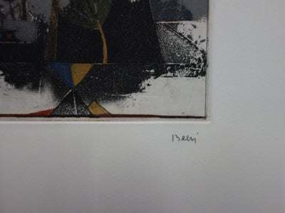 Tuvia BEERI : Carré noir, Gravure originale signée