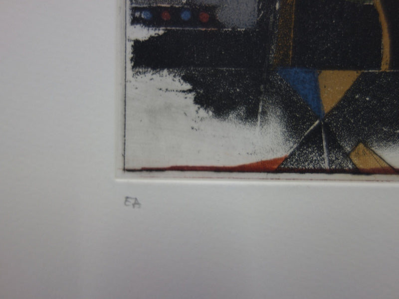 Tuvia BEERI : Carré noir, Gravure originale signée