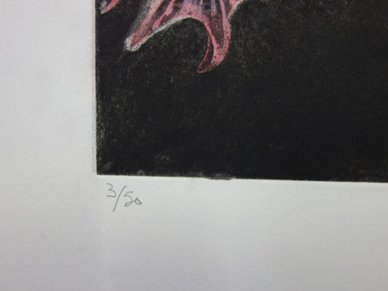 Simone VRAIN : Edelweiss, Gravure originale signée