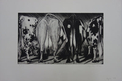 Agathe MAY : L'envol des oiseaux, Gravure originale (vue générale) - Crédit photo : Galerie Art.Paris