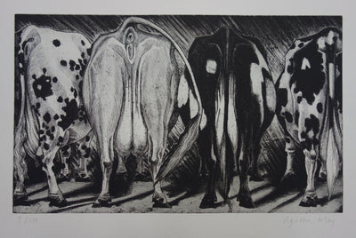 Agathe MAY : L'envol des oiseaux, Gravure originale (photo de détail 3) - Crédit photo : Galerie Art.Paris