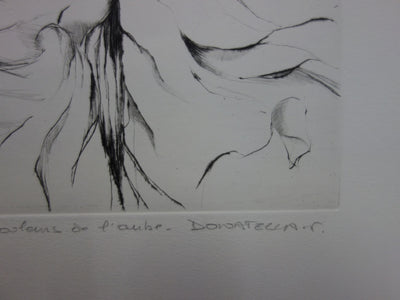 T. DONATELLA : Songes vêtus des couleurs de l’aube, Gravure originale signée