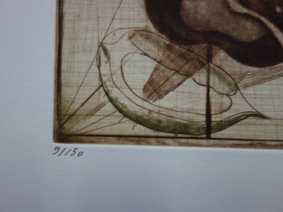 Brigitte COUDRAIN : Les oignons, Gravure originale (photo de détail 6) - Crédit photo : Galerie Art.Paris