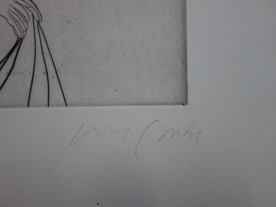 Miguel CONDE : Le peintre et son modèle, Gravure originale signée